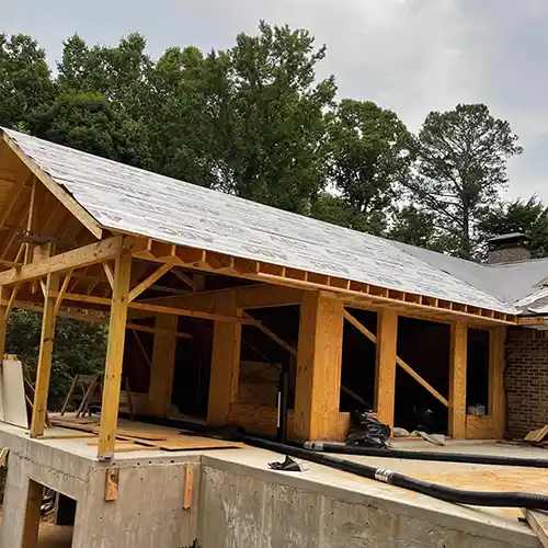 Room and patio addition on home